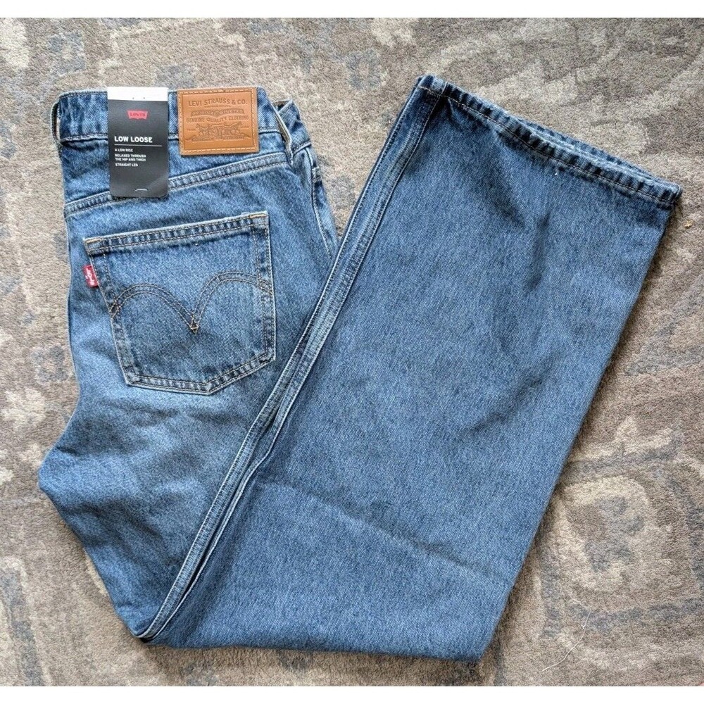 Levi's Low Loose Jeans Women's 30" X 29" Blue Denim Wide Leg Cotton Pant